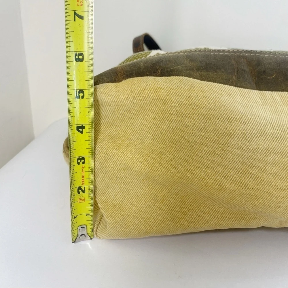 Myra Bag Canvas and Leather Adjustable Shoulder Bag Tote Purse Cotton